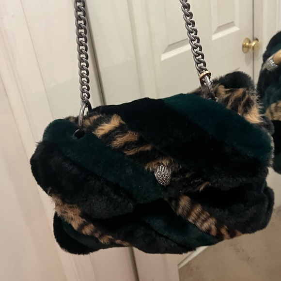 Kurt Geiger Soho multi rainbow faux fur cross body bag - Picture 2 of 5